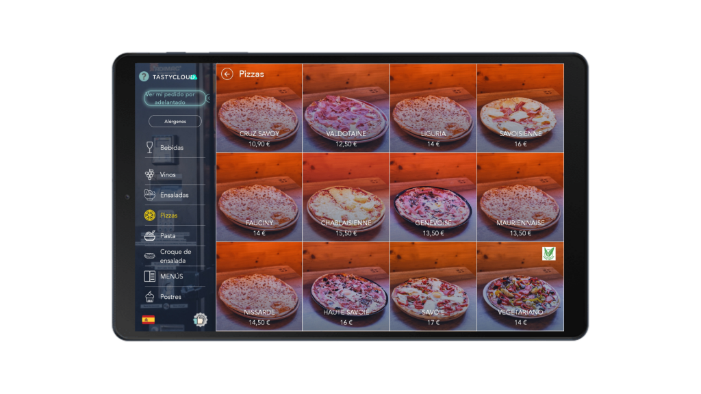 El nuevo menú para tabletas de TastyCloud